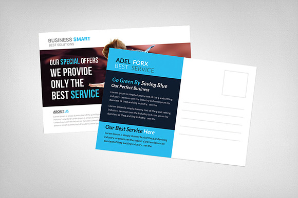 Transport Business Postcard Template in Postcard Templates - product preview 1
