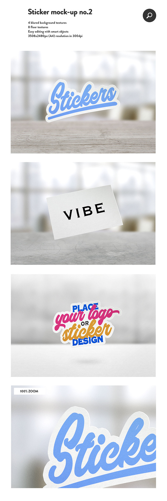 8 Sticker & logo mock bundle in Product Mockups - product preview 3