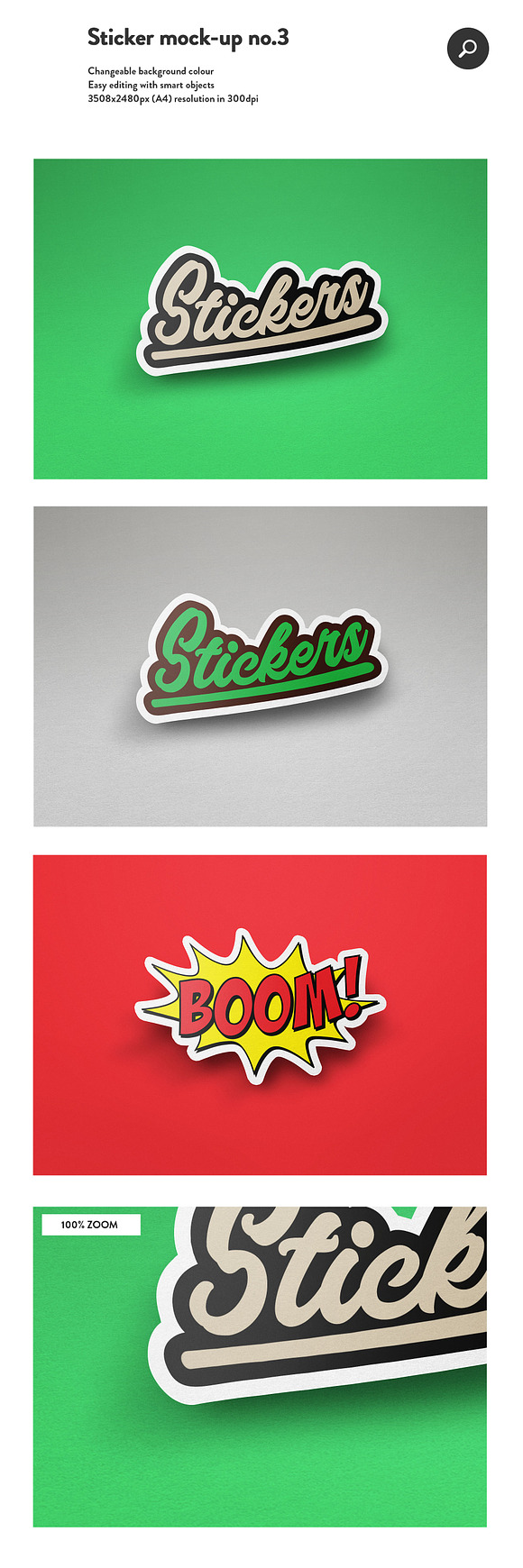 8 Sticker & logo mock bundle in Product Mockups - product preview 4
