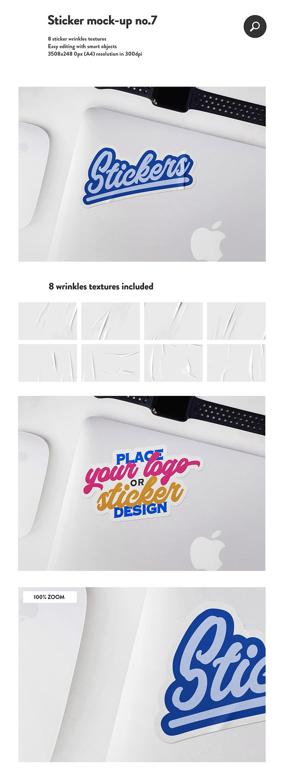 8 Sticker & logo mock bundle in Product Mockups - product preview 8