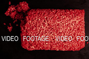 Stop Motion Animation Briquettes of ground beef