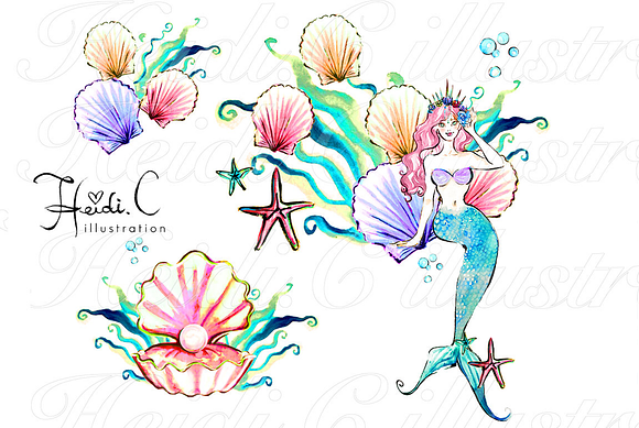 Mermaid Fantasy in Illustrations - product preview 4