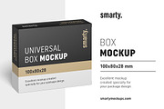 Box mockup / 100x80x28 mm