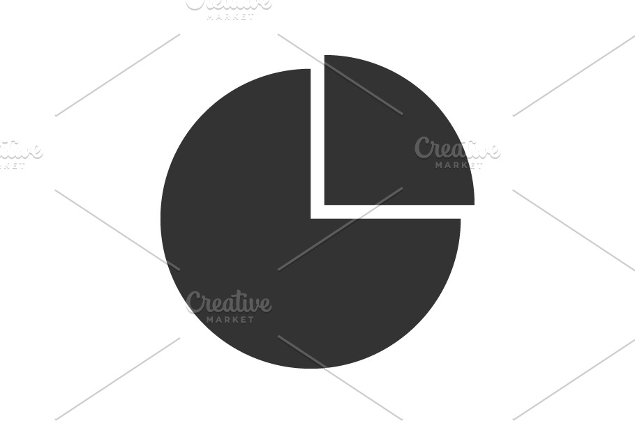 Pie chart black icon in Graphics - product preview 8