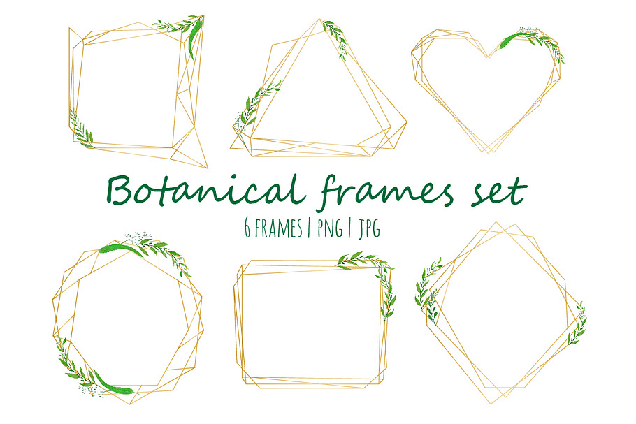 Geometrical frames with watercolor  in Illustrations - product preview 8