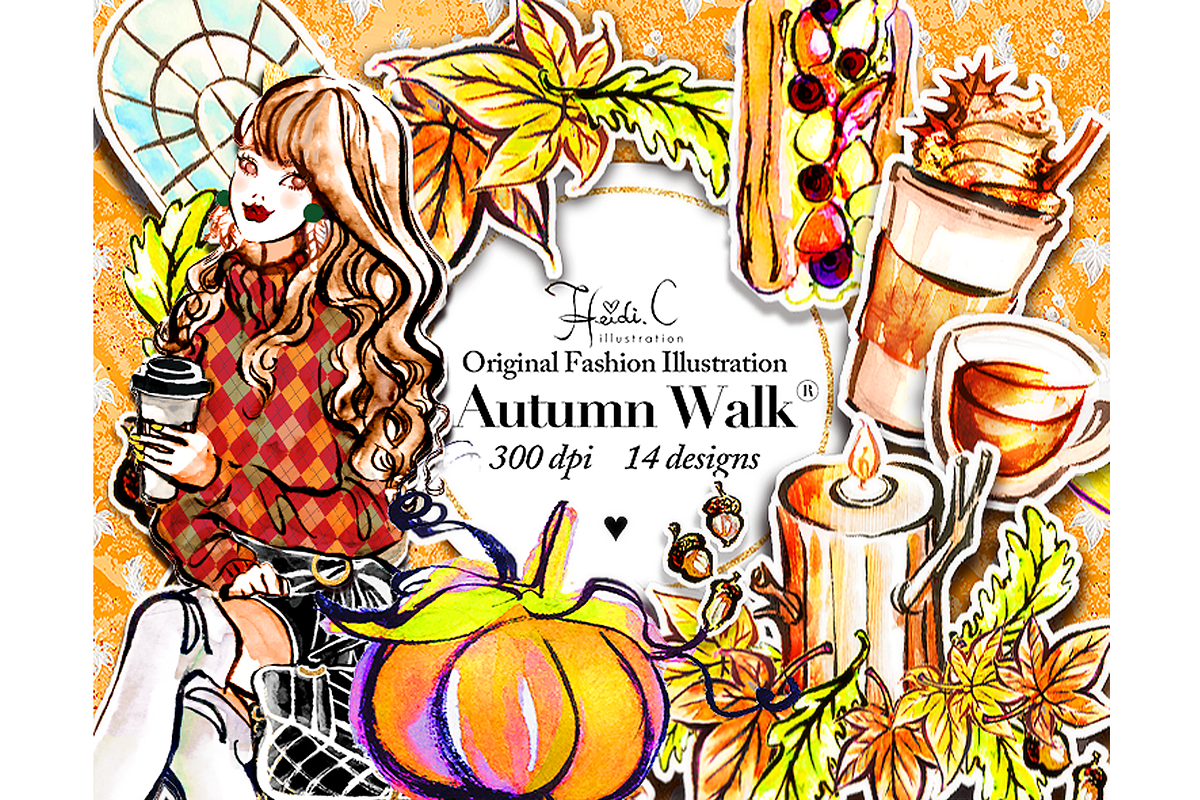 Autumn Walk in Illustrations - product preview 8