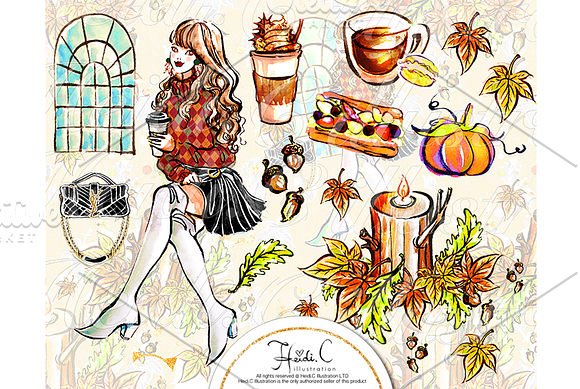 Autumn Walk in Illustrations - product preview 1
