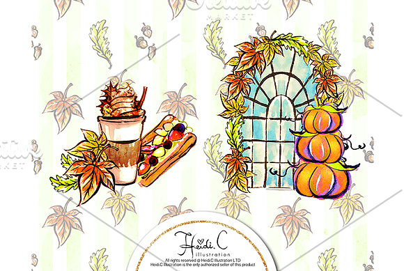 Autumn Walk in Illustrations - product preview 2