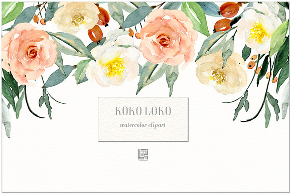 Koko Loko Watercolor clipart in Illustrations - product preview 3