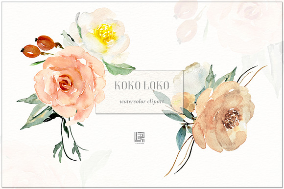 Koko Loko Watercolor clipart in Illustrations - product preview 4