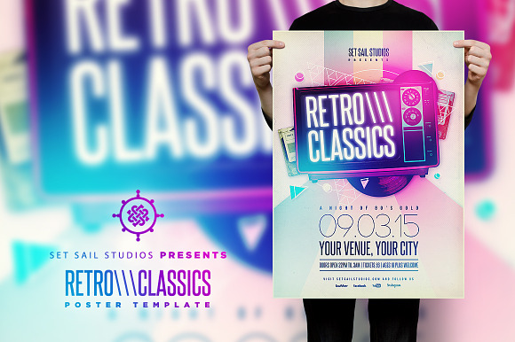 Retro Classics Poster in Flyer Templates - product preview 1