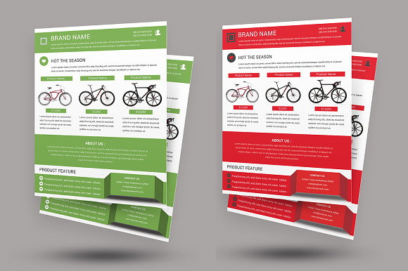 Cycle Shop Flyer Template in Flyer Templates - product preview 1