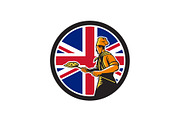 British Pizza Baker Union Jack Flag 