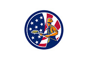 American Pizza Baker USA Flag Icon