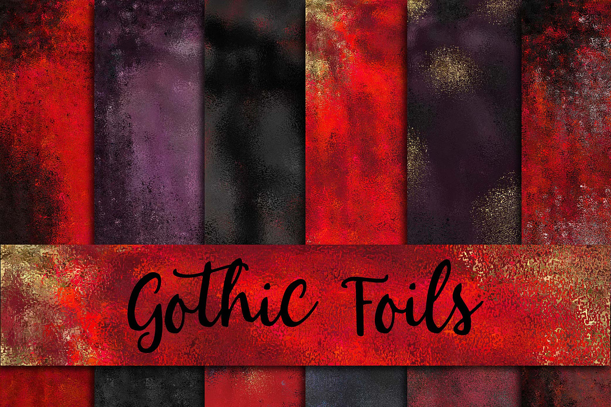 Gothic Foils Digital Paper in Textures - product preview 8