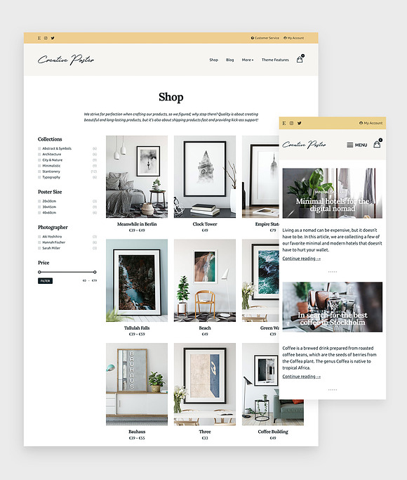 Creative Poster - Minimal Theme in WordPress Commerce Themes - product preview 1