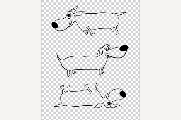 5 Dog Character Images in Illustrations - product preview 1