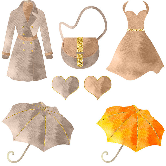 Autumn Fashion Clipart in Illustrations - product preview 1