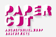 paper cut typography design vector