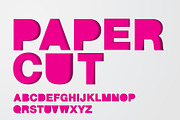 paper cut typography vector