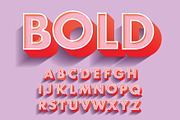 bold 3d typography design