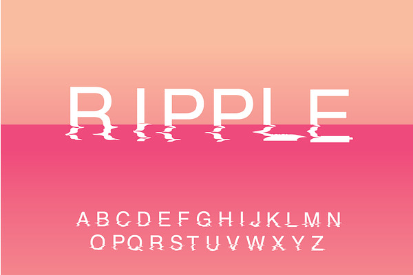 ripple typography design vector