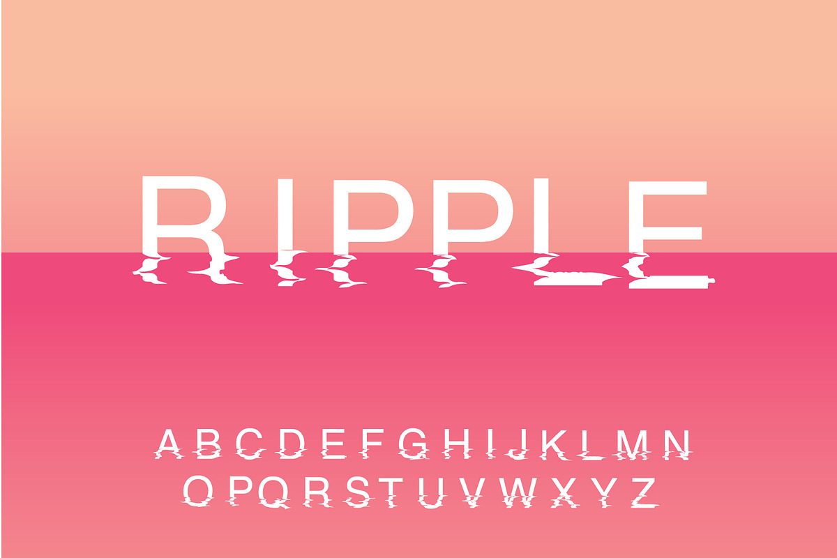 ripple typography design vector in Illustrations - product preview 8