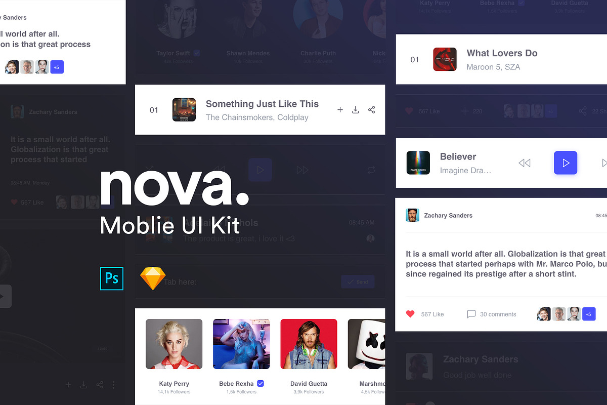 Nova Mobile UI Kit in UI Kits and Libraries - product preview 8