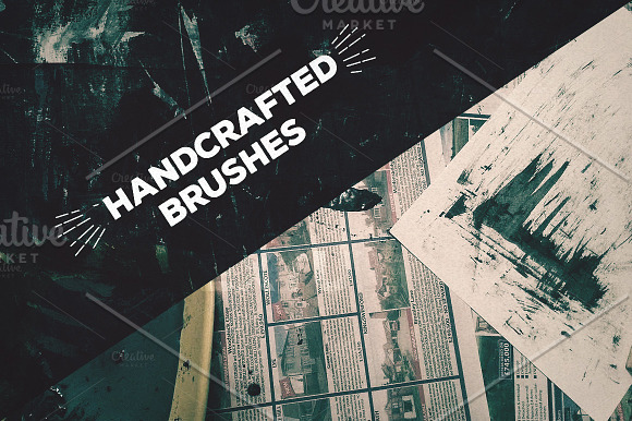 50 Vintage Woodblock Brushes in Photoshop Brushes - product preview 1