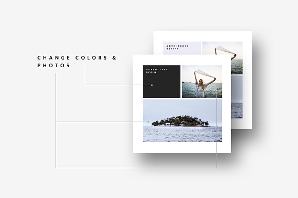 Instagram Pack 2 - STYLE FOOD TRAVEL in Instagram Templates - product preview 3