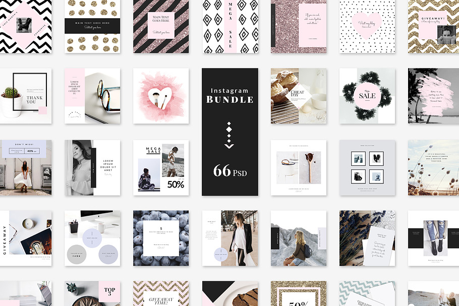 Instagram BUNDLE-Lifestyle & Fashion in Instagram Templates - product preview 8
