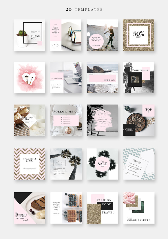 Instagram BUNDLE-Lifestyle & Fashion in Instagram Templates - product preview 1
