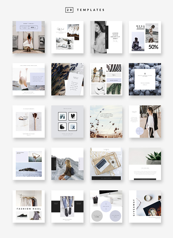 Instagram BUNDLE-Lifestyle & Fashion in Instagram Templates - product preview 2