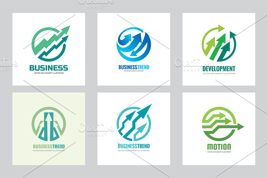Arrows Business Trend - Logo Set in Logo Templates - product preview 8