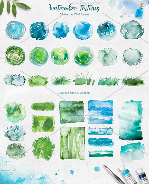 Tropical. Watercolor illustrations. in Illustrations - product preview 9