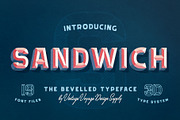 Sandwich • -50% • Bevelled 3D Type