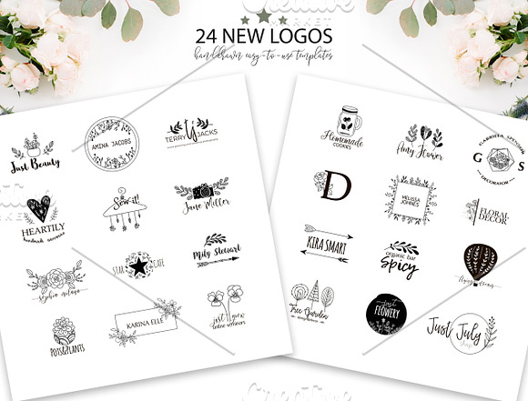 Flowery Logo Creator in Logo Templates - product preview 12