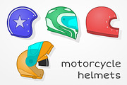Motorcycle helmets set