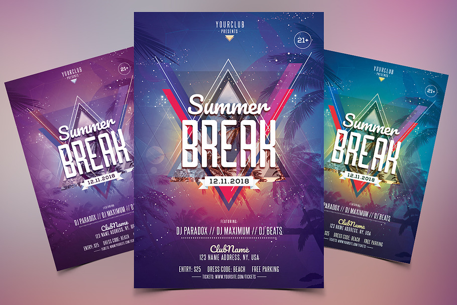 Summer Break - PSD Flyer Template