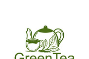 Tea cup logo template