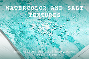 Watercolor and salt textures