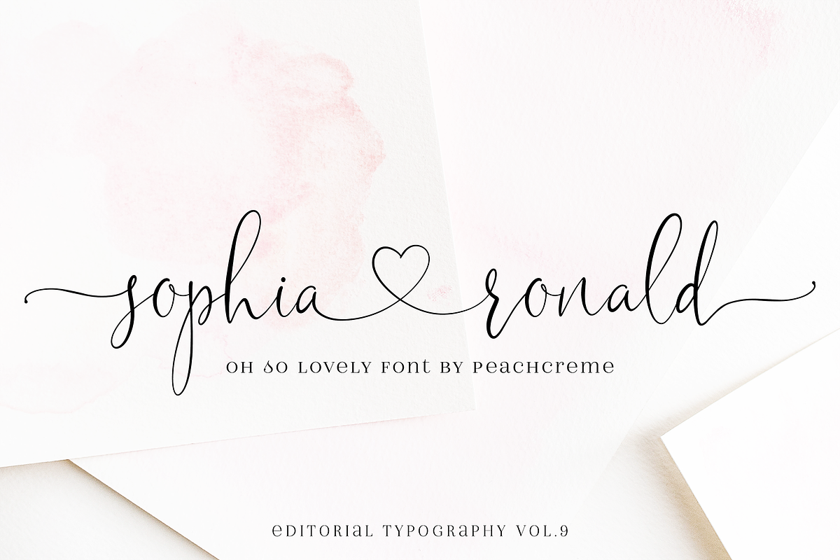 Sophia Ronald // Lovely Script Font in Script Fonts - product preview 8
