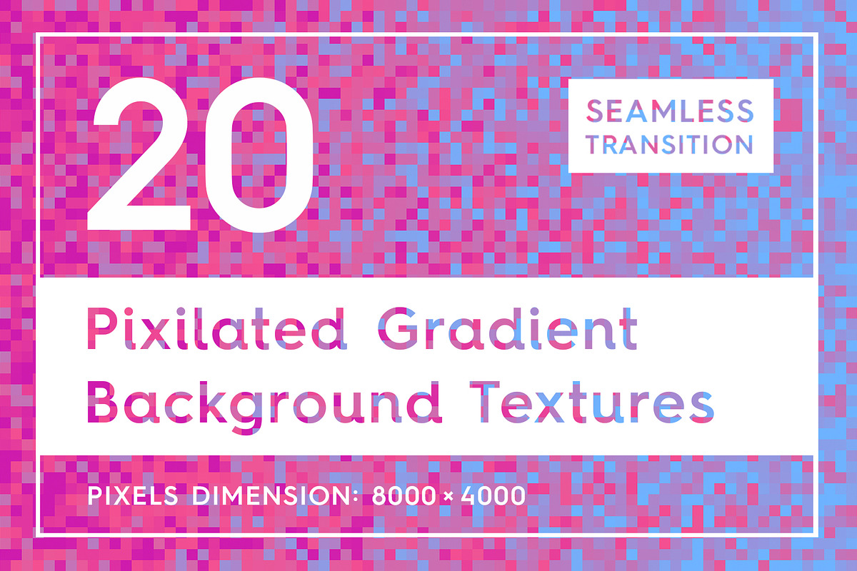 20 Pixilated Gradient Backgrounds in Textures - product preview 8
