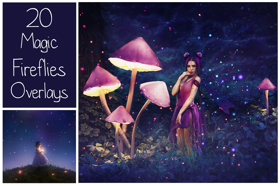 20 Magic Fireflies Overlays in Photoshop Layer Styles - product preview 8