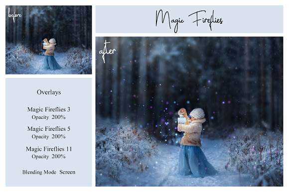 20 Magic Fireflies Overlays in Photoshop Layer Styles - product preview 5