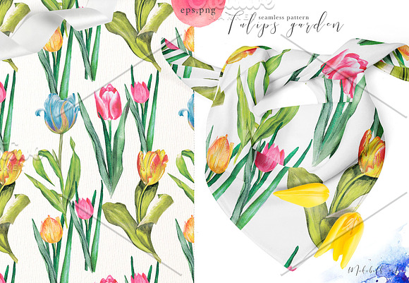 SPRING TULIPS in Illustrations - product preview 6