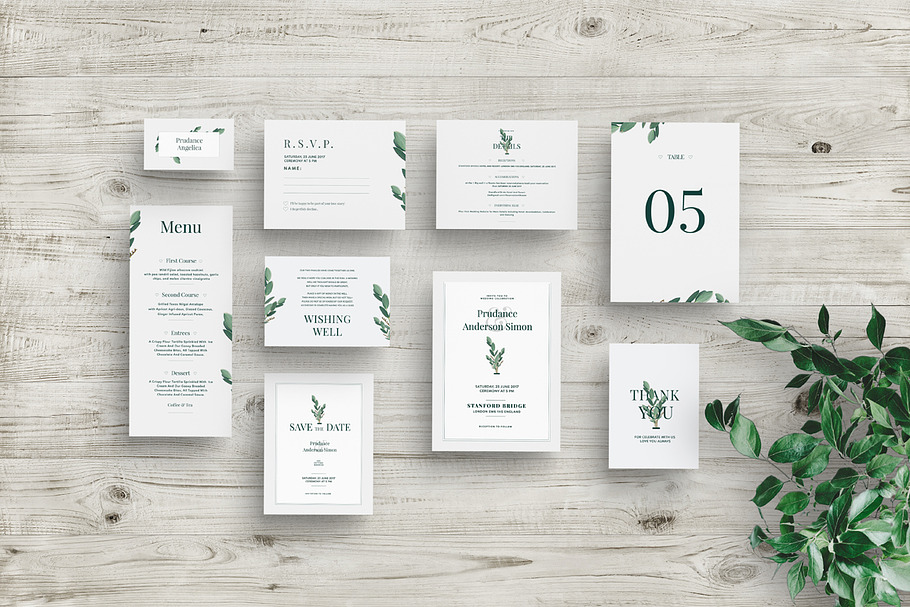 Wedding Invitation Suite Mockup in Print Mockups - product preview 8
