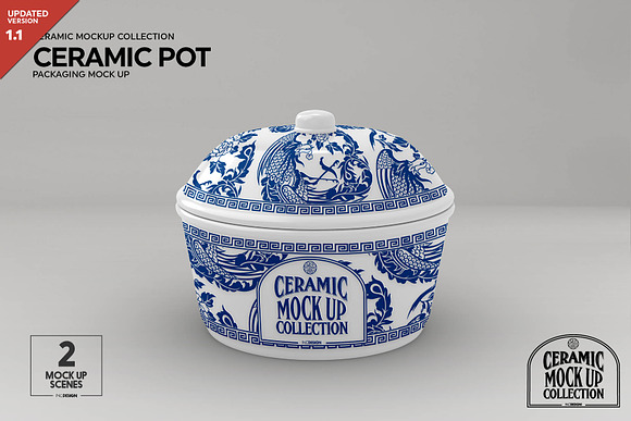Ceramic Pot Packaging MockUp in Branding Mockups - product preview 1