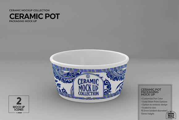 Ceramic Pot Packaging MockUp in Branding Mockups - product preview 4
