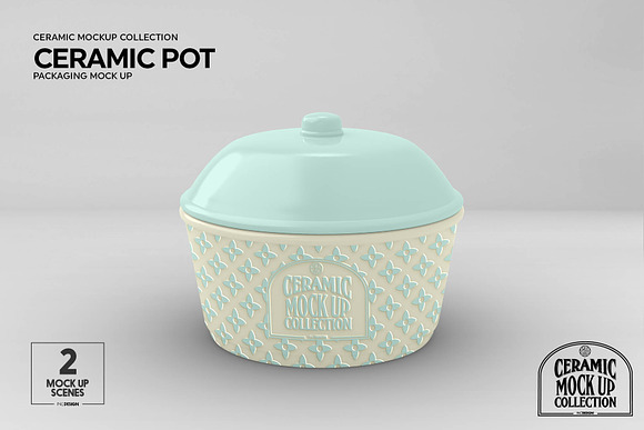 Ceramic Pot Packaging MockUp in Branding Mockups - product preview 7